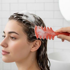 Brosse à cheveux ventilée écologique, démêlante, massante et coiffante, avec manche en paille de blé, poils en nylon et en poils de sanglier - Product Image 1