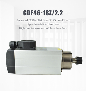Hqd แกนหมุน2.2KW ER20อากาศเย็นมอเตอร์ไม้ไม่มีหน้าแปลนระบายความร้อนด้วยอากาศสำหรับชิ้นส่วนเราเตอร์2.2KW สปินเดิล - Product Image 6