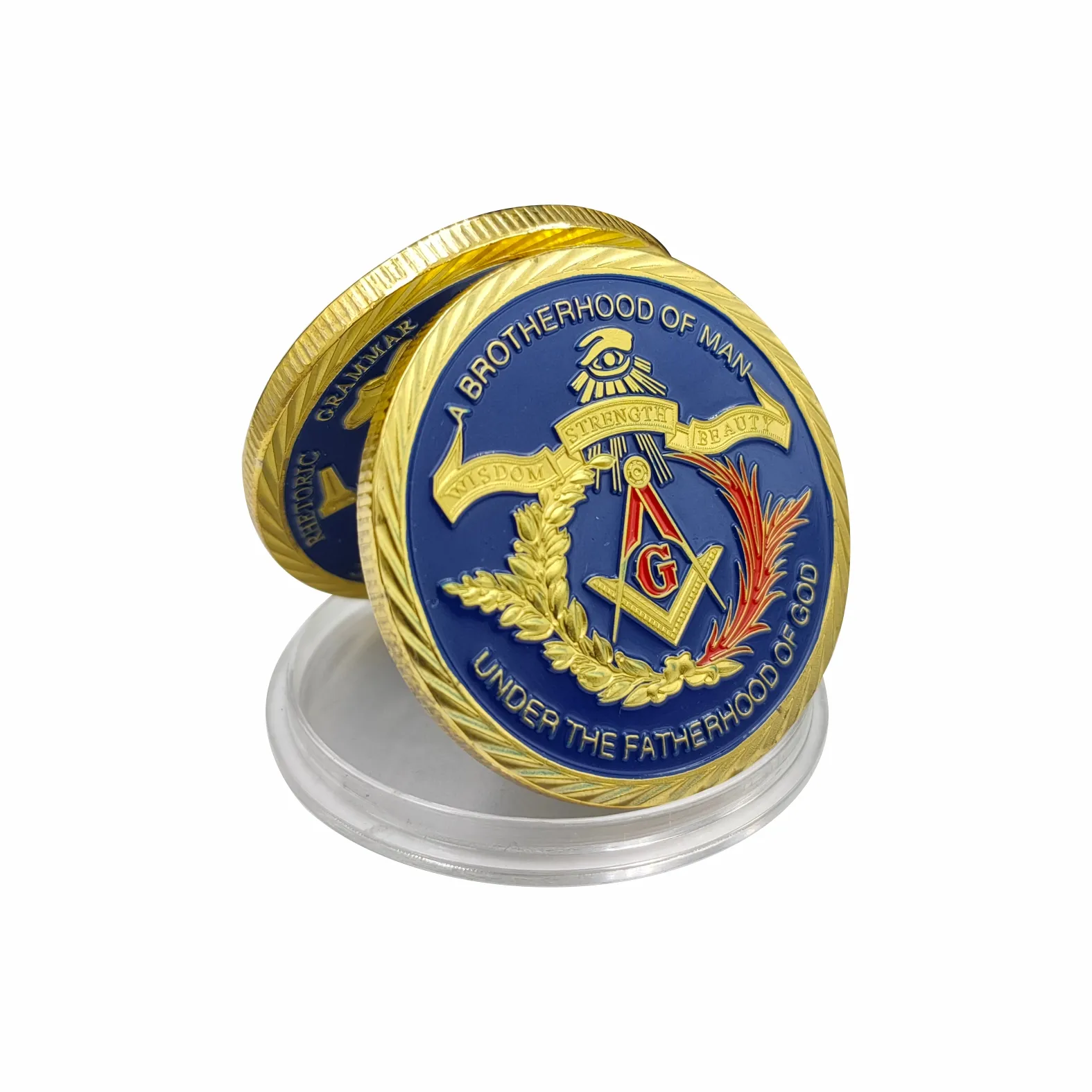 프리메이슨 Freemasonry 토큰 및 골동품 기념품 3D 도전 골드 유럽 사용자 정의 합금 도금 기념 미국 동전
