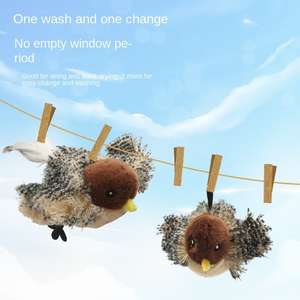 Oplaadbare Elektrische Simulatie Klappende Vleugels Tjilpen Pluche Vogel Afstandsbediening Speelgoed Kat Huisdier Interactief Beweging Speelgoed - Product Image 4