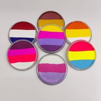 Bestseller Enfants 30g Emballage Rond Multicolore Peinture Corporelle et Faciale à Base d'Eau Végétale Naturelle Facile à Nettoyer Pigment Scénique