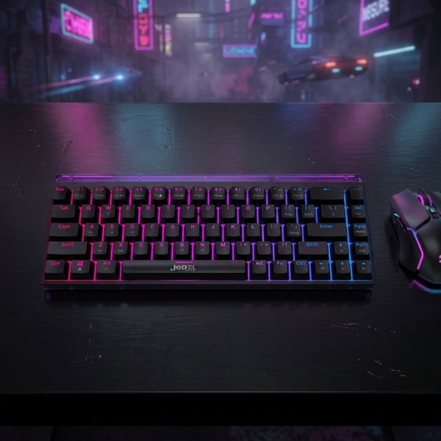 Factory Wholesale Price Custom Logo 68 Keys Wired Mechanical Keyboard Gaming Keyboard with RGB Lighting for PC Laptops Computer