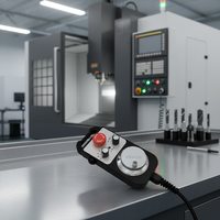Volante Electrónico de Hierro Fundido Sólido Makinopc MS de 6 Ejes, 5V 12V 24V 100PPR, Parada de Emergencia, Compatible con Sistemas Fanuc, Syntec, Siemens, Mitsubishi