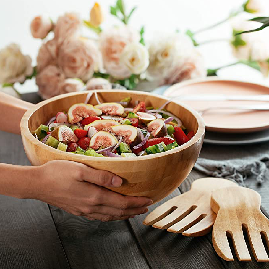 Grohandel 100% Natrliche Bambus-Salatschssel mit Reislffel fr die  Kche, Servierschssel aus Bambus fr Salat, Snacks, Mahlzeitenvorbereitung  und Pasta| Alibaba.com