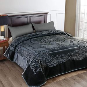 Couverture en Raschel double couche de qualité supérieure, 100% polyester, 200*240, tendance 2023, pour toutes les saisons - Product Image 1