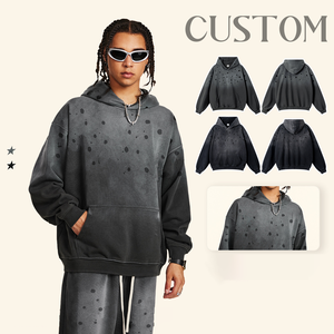 Sudadera con Capucha Estampada en Inkjet, Estilo Vintage, Talla Americana 410G, Holgada, a la Moda, Fabricante Personalizado, Sudadera de Alta Calidad para Hombre - Product Image 4