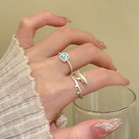 Bague ouverte réglable créative en forme de requin, style coréen, pour femme, idéale pour le quotidien, cadeau de bijoux