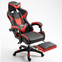 Chaise de jeu avec repose-pieds, chaise de jeu pour bureau à domicile, chaise de café internet, chaise d'e-sport