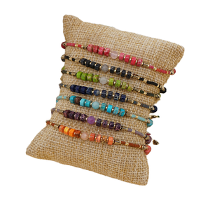 Pulsera de Cuentas ROR, Estilo Bohemio, para Verano, Playa, Vacaciones, Aniversario, Diseño Geométrico Explosivo, Sin Decoloración - Product Image 1