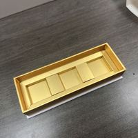 Boîte cadeau en chocolat noir Leabon avec plateau doré, emballage en papier rigide, logo personnalisé, luxe, mariage, vente en gros, usine