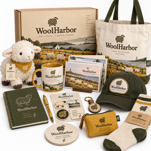 Wool Gift Box Corporate Gifts Canvas Tote Bag Plush Sheep Toy Marketing Gifts Ceramic Mug Postcard Set Baseball Cap Swag Ideas - Product Image 1
