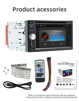Lecteur DVD/CD/VCD de voiture universel 1Din 6,2 pouces, Carplay Android Auto, RDS/FM/AUX-in/USB S4800, voiture 2 Din MP3 RGB
