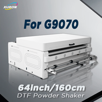 Nouvelle imprimante DTF Xurong G9070 compatible pour l'impression de t-shirts, transfert thermique, 64 pouces/160 cm, machine à secouer la poudre automatique, acier DTF
