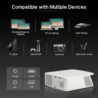 Proyector 4K 2025 en Oferta, 700 Lúmenes, 300 Pulgadas, 1920*1080P, Android 12, BT5.0, WiFi 6, Proyector Portátil para el Hogar GTV 4K