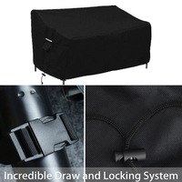 Housses de protection en polyester résistantes à l'eau pour chaise de terrasse, chaise longue, canapé double et banc avec fermeture élastique – Housse anti-poussière