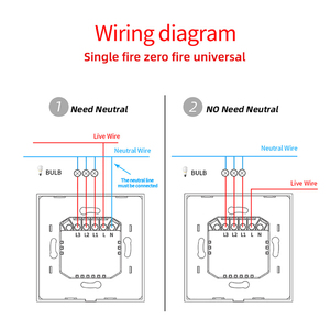 スマート Wi-Fi スマートライフ用 4 ウェイ 10A ABS EU プッシュボタン壁スイッチ できない コンデンサー シングルライブニュートラルワイヤー - Product Image 5