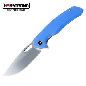 <span class=keywords><strong>Couteau</strong></span> de poche tactique pliable, manche G10, lame en acier D2, ouverture par flipper, EDC, camping en plein air, chasse, survie, couleur bleue - Product Image 1