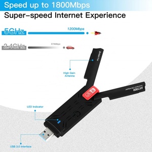 WiFi 6 <b>Adapter</b> USB 3.0 Free Driver, AX1800 <b>Wireless</b> Network <b>Adapter</b> Dual Band 5GHz/2.4GHz with MU-MIMO/OFDMA/WPA3 Protoc - Product Image 4