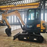 Excavatrice sur chenilles robuste de 6 tonnes, 49 CV de puissance, pour travaux de terrassement, défrichement et installation de pipelines