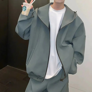 Custom Heavy Cotton Wide Arms Sweatshirts Fall Winter Fashion <strong>Cardigan</strong> Casual Sports Loose <strong>Mens</strong> <strong>Fleece</strong> Oversized Zip up Hoodie - Product Image 3