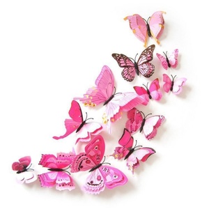 Paquete de 12 Adhesivos Decorativos de Pared con Diseño de Mariposas 3D de PVC de Doble Capa para Bodas, Fiestas, Navidad - Product Image 5