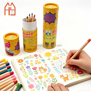 Ensemble de crayons de couleur miniatures en bois naturel de 12 couleurs, crayons de peinture mignons de 3,5 pouces pour enfants - Product Image 1