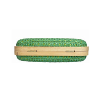 Pochette en paille tressée pour femme avec bandoulière chaîne – Sac décontracté et tendance pour l'été, les soirées, la plage et les mariages