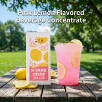 Nouveauté 1.32 kg/boîte concentré aromatisé de sirop de fruits au citron rose pour les magasins de thé à bulles et de boissons en gros