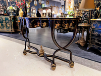 Table console en bois massif de style moderne du milieu du siècle Yips LD-1906-1830 pour salon, usage hôtelier, motif floral peint à la main, luxe