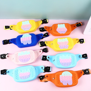 2022 Hot Silicones <b>Popping</b> Waist Bag Kids Fidgets Stress Relief Waterproof Fanny Pack Waist Bag Toy - Product Image 3