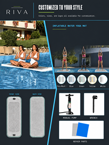 DWF Tablas <span class=keywords><strong>de</strong></span> Yoga Flotantes Inflables <span class=keywords><strong>para</strong></span> Piscina, Colchonetas <span class=keywords><strong>de</strong></span> Fitness <span class=keywords><strong>para</strong></span> Ejercicio en el <span class=keywords><strong>Agua</strong></span>, Colchoneta <span class=keywords><strong>de</strong></span> Fitness Flow Motion - Product Image 3