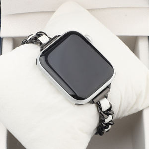 <span class=keywords><strong>Bracelet</strong></span> <span class=keywords><strong>de</strong></span> montre en acier inoxydable pour femmes et filles, <span class=keywords><strong>bracelet</strong></span> en cuir fin, double cercle, remplacement - Product Image 5