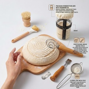 Brotfermentations-Werkzeugset (<span class=keywords><strong>7</strong></span>-teilig), Brotmesser, Schneebesen, Brotbackschneider und andere Werkzeuge - Product Image 3