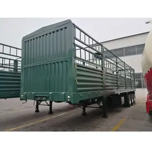 2024 SINOTRUK HOWO 3 Axle 12 Tire Load 40-60 Ton Cheaper Stake Truck Animal Transport Cargo Fence Truck Semi Trailer