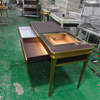 Mostrador de Consulta y Servicio VIP de Lujo Retro para Comercios, Vitrina de Vidrio con Cajones, Mesa de Exhibición de Joyería para Boutique