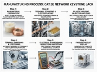 Module réseau Cat5e RJ45 UTP Keystone Jack pour plaque murale LAN 8700