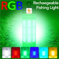 Nouvelle lampe de pêche nocturne LED rechargeable étanche IP68 200W pour la pêche en haute mer, lumière RGB sous-marine attirant les poissons avec 6 couleurs changeantes
