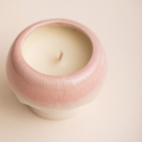 Bougie parfumée artisanale vintage en cire de soja dans un pot en céramique, écologique, aromathérapie, anti-stress, cadeau, décorations