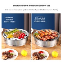 Barbecue portable jetable au charbon de bois, sans fumée, coupe-vent, design moderne et minimaliste, four à rôtir pour le camping