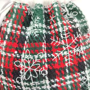 <b>Christmas</b> Plaid Snowflake Decorative Cotton Drawstring <b>Gift</b> <b>Bag</b>, <b>Christmas</b> Holiday <b>Gift</b> <b>Bag</b> - Product Image 6