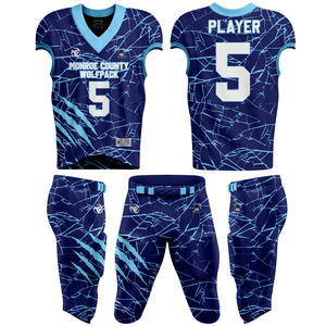 Service OEM, nouveau modèle d'uniforme de football américain à prix ajustable, uniforme de football américain à col en V en gros, disponible en plusieurs couleurs - Product Image 1