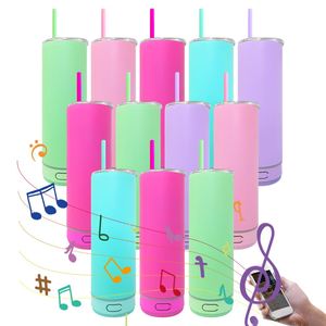 Gobelet isotherme coloré de 20 oz avec haut-parleur intelligent sans fil pour sublimation - Product Image 1