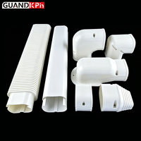 Cache-tuyau décoratif en PVC blanc anti-UV de 100 mm pour unité extérieure de climatiseur split – Kit de protection contre les intempéries pour ligne de climatisation