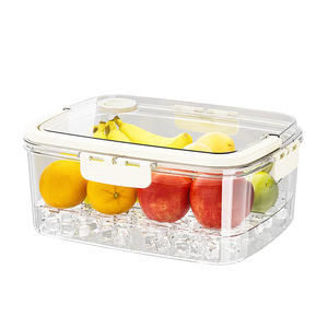 Réfrigérateur avec couvercles Récipients de stockage pour réfrigérateur avec entretoise Plateau à collation avec compartiments - Product Image 6