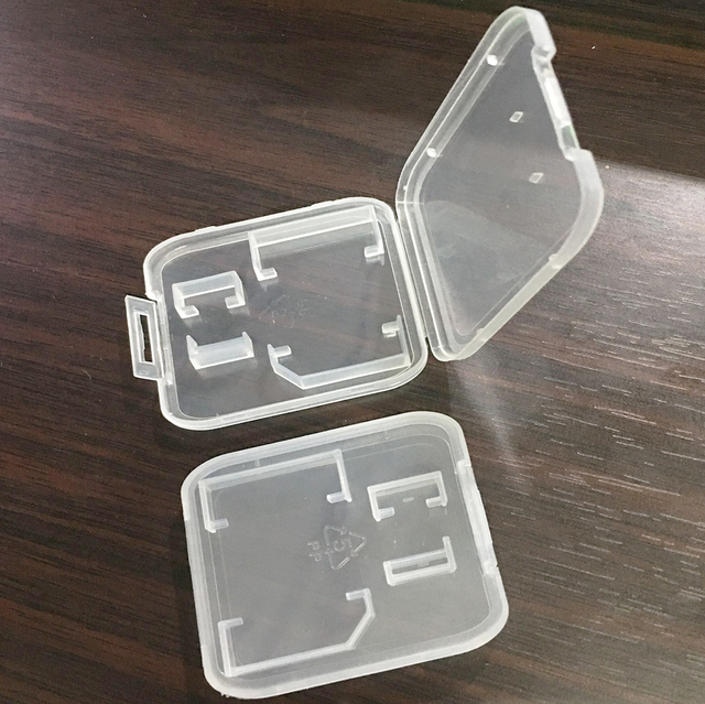 Memory Card Holder Case for Standard SDHC TF SD Card Adapter Micro SD Card White Plastic Case