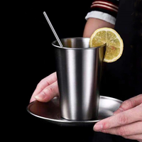 Bouteille d'eau de luxe avec logo personnalisé, en acier inoxydable 18/8, à paroi simple, pour voyages, bière, café