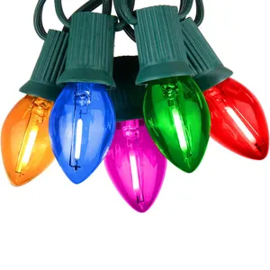 C7 C9 25 Lampjes Kleurveranderende Outdoor Kerst Led Permanente Lichtslingers Commercieel Voor Festivaldecoratie