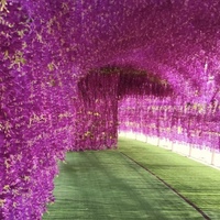 Usine Glycine Fleurs Suspendues Soie Glycine Fleur Artificielle Maison Mariage Top Vendeur Glycine Blanche Fausses Fleurs