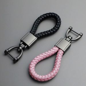 Keychain for Car Motorcycle Key Chain Leather <b>Braided</b> Lanyard D Ring Keyring Replace <b>Accessories</b> for Car - Product Image 2