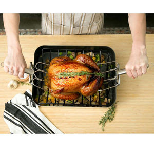 Juego de 2 tenedores elevadores de pavo para asar de acero inoxidable - Product Image 3